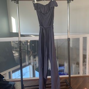 Strapless Long Slate grey Silky feel One belt loop needs stitch shown in picture